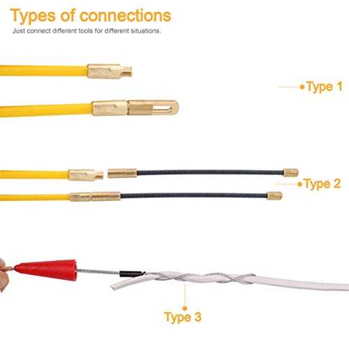 Cable de fibra de vidrio conectable de 50 pies con kit de extracción coaxial 3