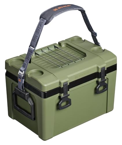 Image of Stanley Adventure Outdoor Cooler 24 qt | Heavy Duty Outdoor Camping Cooler with Easy Carry Handle | BPA-Free | Dried Pine