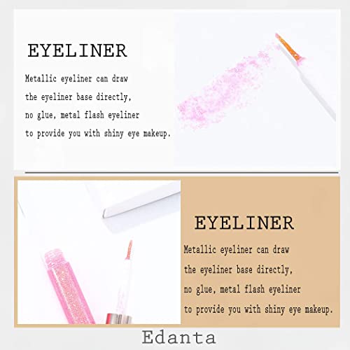 Delineador líquido metálico con brillo rosa claro miniatura 4