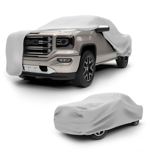 Budge Duro Truck Cover, 3-Layer UV, Water & Dust Resistant Outdoor Protection, Fits Standard Cab Trucks up to 264 Inches, Gray