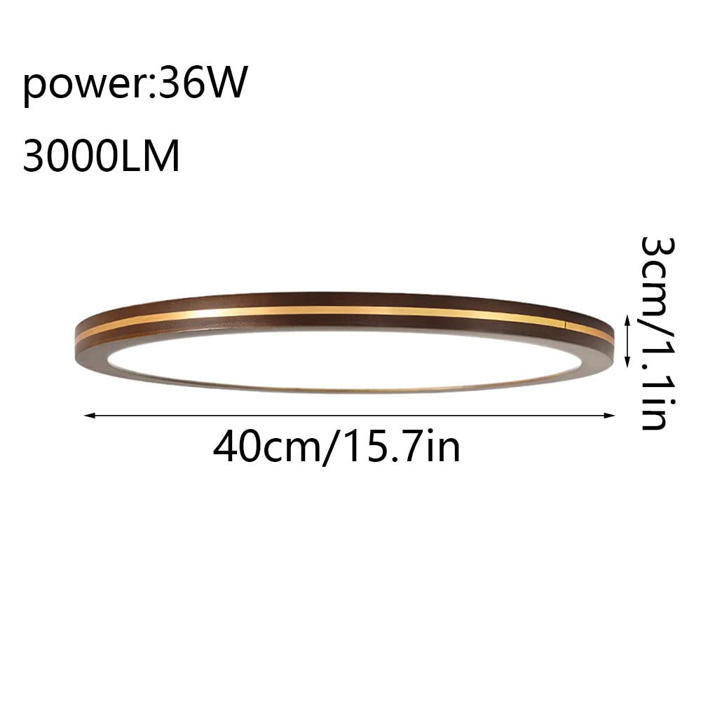 Luz LED De Panel Plano, Luz Blanca Diurna 6000k, 36W 3000LM, Luz De Techo Empotrada Ultradelgada De 1,1 Pulgadas, Accesorios De Iluminación De Madera Y Acrílico