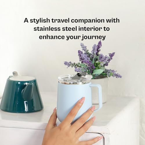 Image of Udyan Tea 500ml Stainless Steel Insulated Mug with Double-Walled Design | Spill-Proof Flip-Top Lid & Comfortable Handle| Ideal Gift for All Occasions