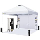 CROWN SHADES Canopy Tent 10x10 Pop Up Canopy Outdoor Shade with Pockets...