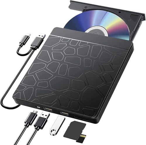 Lectora externa de CD y DVD USB 3.0 y Type-C