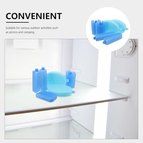 Image of 6pcs Reusable Ice Pack, Empty Water Fill Cooler Packs for Lunch Boxes, Hard Plastic Freezer Blocks, Ice Boxes for Air Coolers Fans Coolers Camping Picnic Car Box
