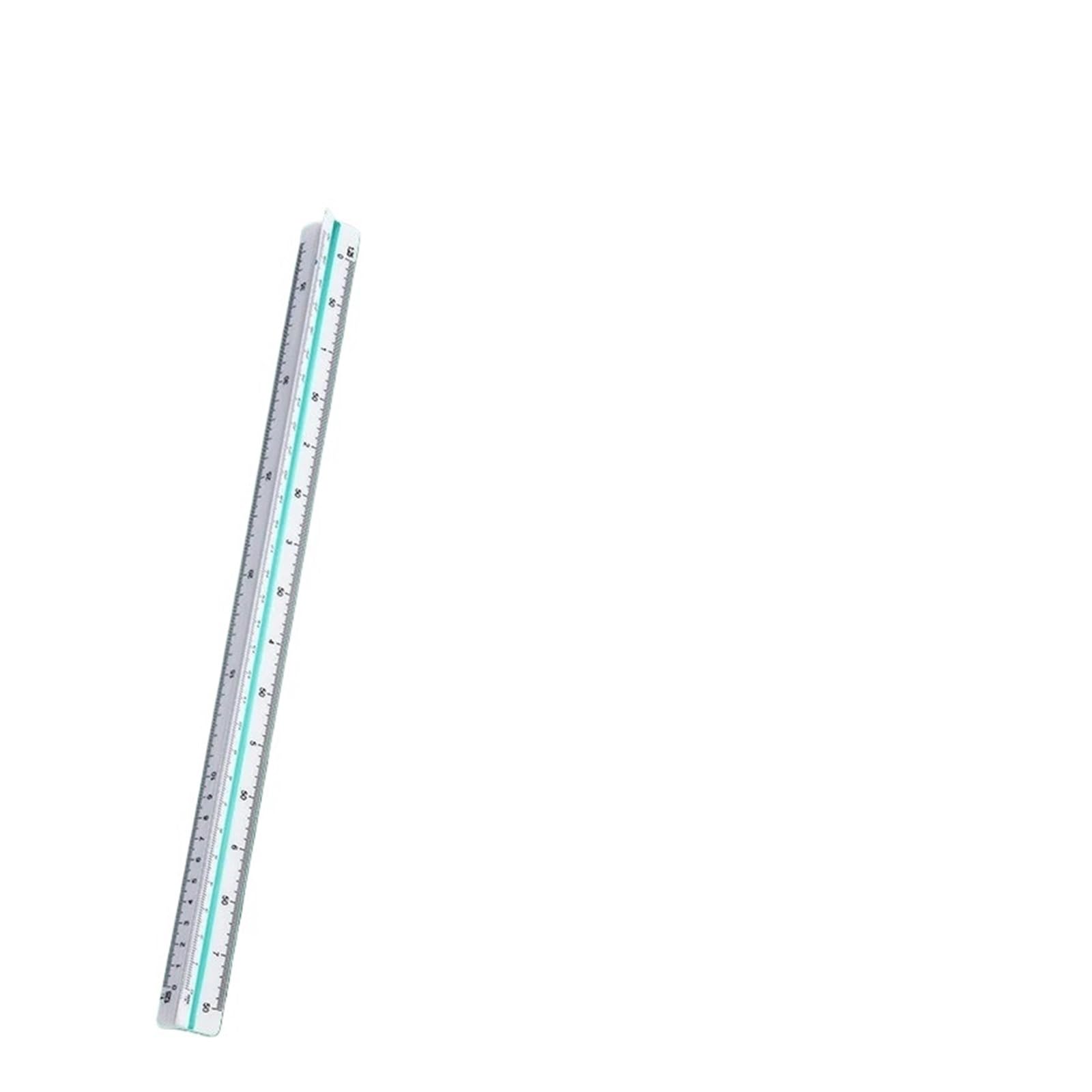 Architectural Scale Ruler 30cm Plastic Triangular Scale Small/Large Size Architect Engineer Technical Ruler Three-Edge Drafting(30cm Small)