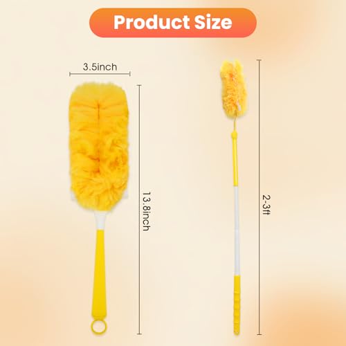 Image of 30 Pack Duster Refills Kits Compatible with Swiffer Duster, Dusters for Cleaning Disposable with Retractable Handle, for Cleaning Home Office Blinds Furniture and More