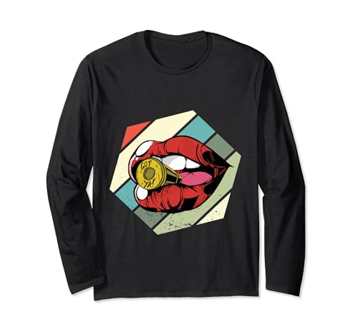 Photo de Bullet Mouth Lèvres Rouges Art Culture Edgy Puissant Bullet Manche Longue