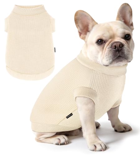 Image of 1 Pack Dog Shirt for Small Supplies Functional Waffle Dog Clothes Warm Soft Sweatshirt Outfit for Dogs Cats Pet Apparel