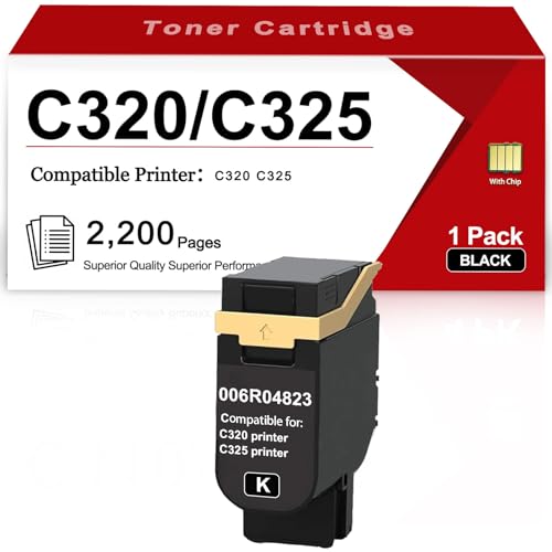 Cartouche noire C320 C325 reconditionnée 006R04823 pour bureau à la maison
