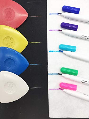 10PCS Triangle Tailor's Fabric Marker Chalk 5Pcs Washable Pens Bamboo Ruler Set for Sewing Cloth - Thumbnail 2