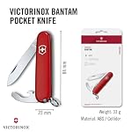 Victorinox Bantam Swiss Army Knife, 8-Function Pocket Knife, Nail Clip, Red - Image 2