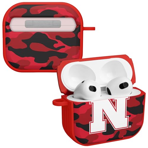 AFFINITY BANDS Nebraska Huskers Camo HDX Case Cover Compatible with Apple AirPods Generation 3
