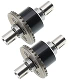 Treehobby 2PCS Metal Front and Rear Differential Gear Diff Gear Set Compatible with WLtoys 1/14 144010 144001 144002 1/12 124016 124017 124018 124019 RC Car Upgrade Parts