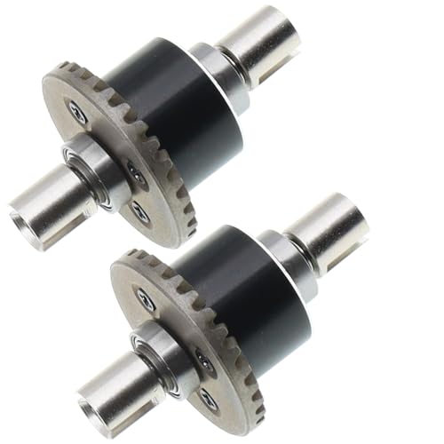 Treehobby 2PCS Metal Front and Rear Differential Gear Diff Gear Set Compatible with WLtoys 1/14 144010 144001 144002 1/12 124016 124017 124018 124019 RC Car Upgrade Parts