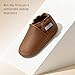 Basrakids Leather Baby Shoes Moccasins Soft sole Slippers Anti-Slip Baby Walking Crib shoes for Infant Toddler Boys Girls Brown (L,12-18 months)