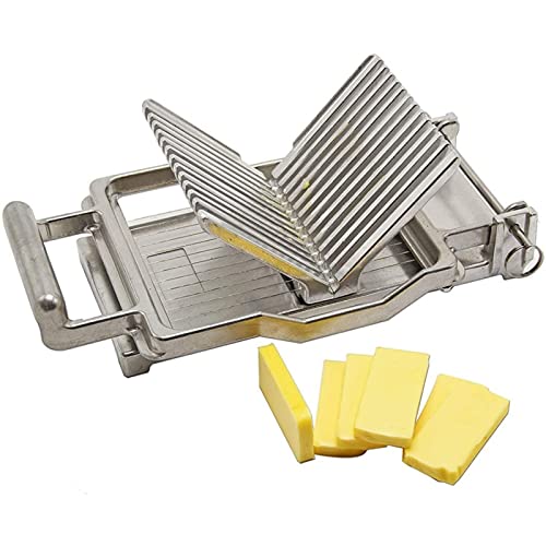 Huanyu Commercial Cheese Slicer 1Cm&2Cm Stainless Steel Wire Cheese Cutter Butter Cutting Board Machine Making Dessert Blade Replaceable Kitchen Cooking Baking Tool #TOP7