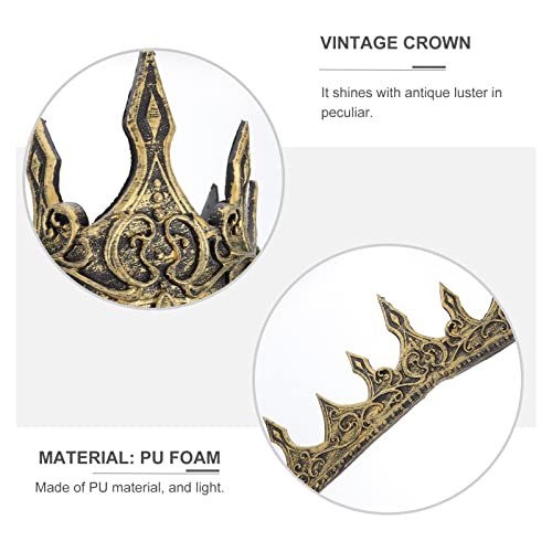 TOYANDONA Coroa De Rei Coroa Do Para Homens - 3D Real Medieval Tiara Antiga Tiara Para Halloween Cos