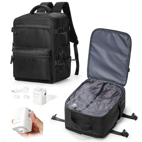 livbote Vacuum Backpack Travel Bag Vacuum Compression Backpack with Pump Ryanair 40x30x20 Carry on Cabin Bag Wizzair Waterproof Casual Daypack