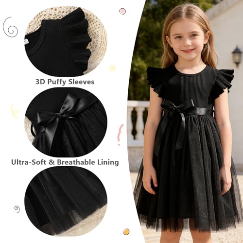 image for Sinhoon Toddler Girl Tulle Dress Summer Ruffle Sleeveless Baby Girl Fa