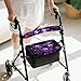 ASQVTIFE Purple Butterfly Walker Covers for Seat and Backrest Purple Butterflies Walker Seat Covers for Ladies Soft Dust Cover for Seniors in Assisted Living 2 Piece Comfy Walker Seat