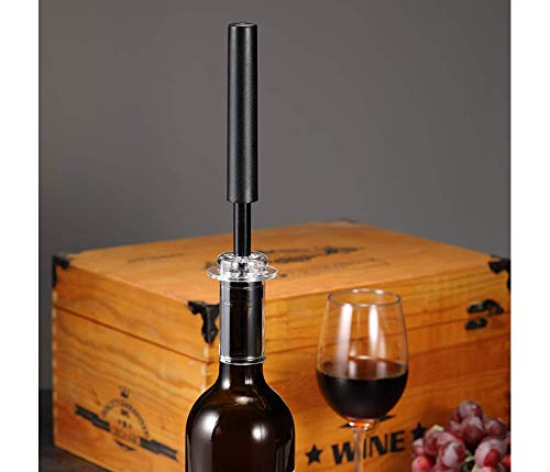 Air Pump Wine Bottle Opener with Foil Cutter, Vacuum Stopper, and Aerator Pourer