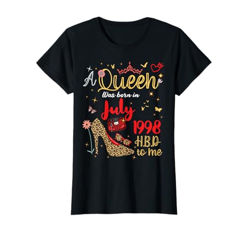 Julio Cumpleaños Nació Una Reina en Julio 1998 Julio Camiseta