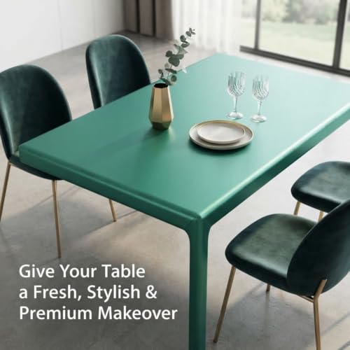 Image of WISDOM Teal Green Self Adhesive Peel and Stick Vinyl Wallpaper for Kitchen Cabinets, Wardrobe, Table, Desk, Drawer & Smooth Surfaces - Waterproof, Easy to Clean & Durable (20X72 in)