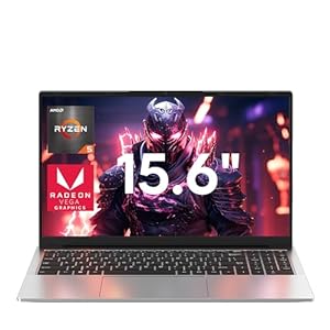 jumper Laptop para juegos 2025, AMD Ryzen 5 7430U (hasta 4.3 GHz), 16 GB DDR4 1TB NVME SSD, pantalla FHD IPS de 15.6 pulgadas, batería de 62.7 Wh, Windows 11, GPU, USB3.2, 4 altavoces estéreo, 2