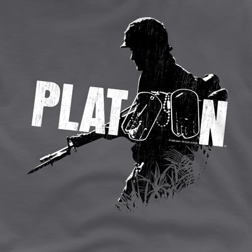 T-shirt Platoon Shadow of War unisexe en coton gris anthracite confortable - 5