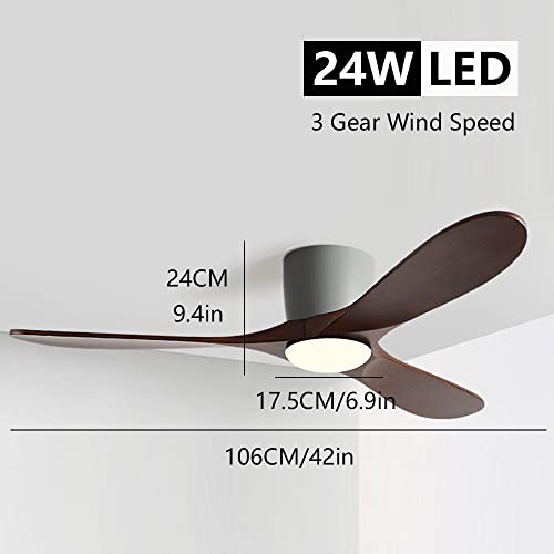 Ventilateur de plafond avec lumière LED et télécommande 30dB salon - 6
