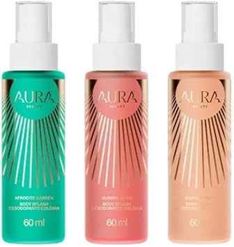 Kit Body Splash Trilogia das Deusas Aura Beauty 3x60ml