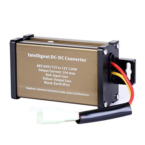 Pro Chaser DC-DC 72V 60V 48V Volt Voltage to 12V Step Down Voltage Reducer Regulator 180W 15A for Scooters & Bicycles Golf cart (10A 72v-12v)