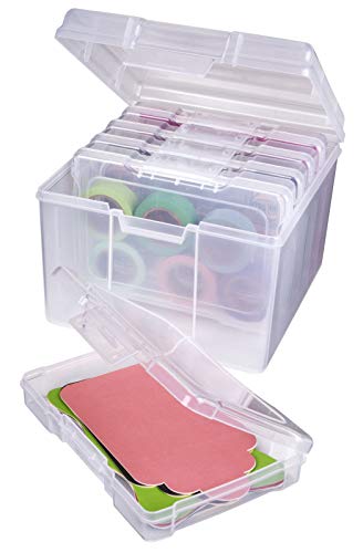 ArtBin 6947ZZ Photo & Craft Organizer Set, Large Box with [5] Plastic Storage