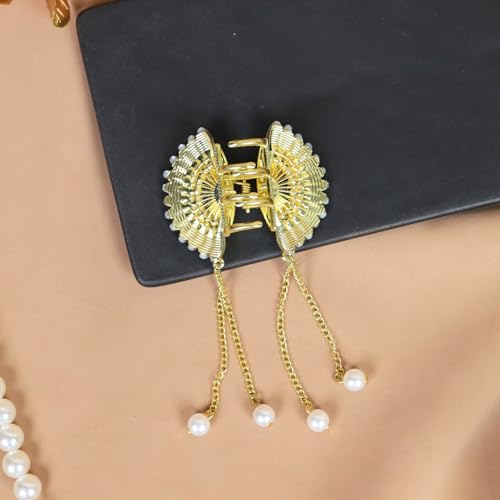Image of ANNACREATIONS 1 Pcs Korean Fashion Style Metal Hair Claw Jaw Clamp Clips Hair Clutcher Hair Clip Hair Pin Hair Accessories For Women and Girls (Style 2)