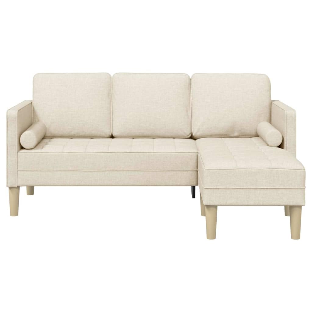vidaXL Ensemble de Canapés avec Coussin Lin Polyester, Canapé Modulable Chic, Assises Confortables, Design Rectangulaire Moderne, Mobilier Salon Polyvalent