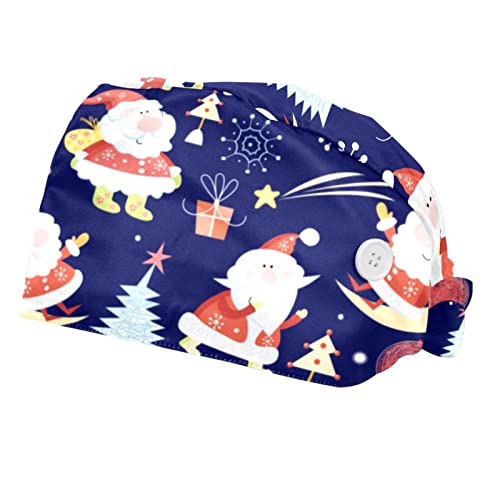 Chapeaux de travail Père Noël pour retenir les cheveux longs avec confort et style