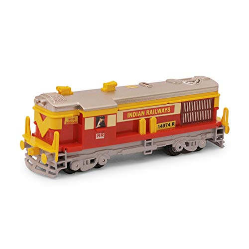 Image of Centy Toys Plastic Indian Passenger Train with Coaches & Railway Track, Pack of 19, Multicolour & Centy Toys Plastic Pull Back Engine, Number of Pieces: 1, Red