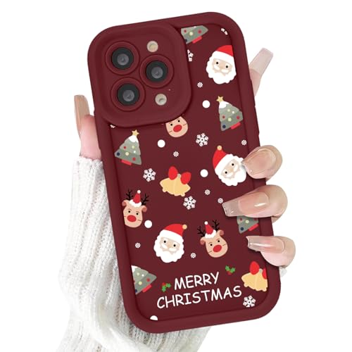 Coque de téléphone Merry Christmas iPhone 16 Pro, cadeau idéal motif Père Noël
