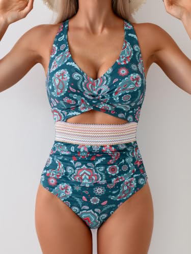 Image of B2prity Women's One Piece Swimsuit Tummy Control High Waisted Bathing Suit