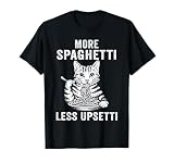 More Spaghetti Less Upsetti Cat Pasta Lover Men Women Kids T-Shirt