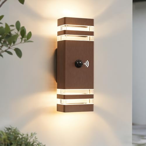 JNR LED Außenlampe mit PIR Bewegungsmelder, IP54 Up Down...