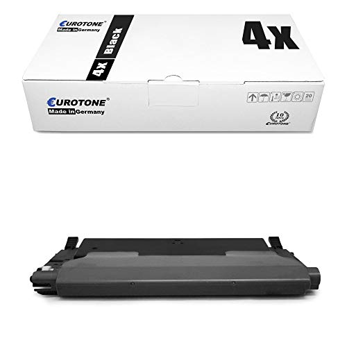 4 x AFD de tóner para CLP 320, 325, CLX 3180, 3185 sustituir samsung samsung Negra CLT K4072S Cartuchos Original Eurotone (Norma ISO 19798)