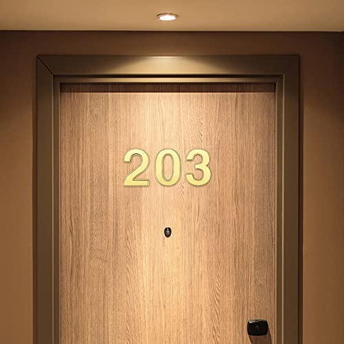 4 Inch Modern House Number, Gold Self Adhesive House Numbers Mailbox Numbers Stickers, Address Number House Number For Outside, Door Numbers For House Apartments Office Hotel Room, Gold 2 #TOP1