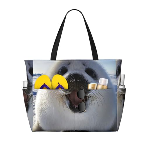 Sac fourre-tout phoque du Groenland grand volume pour femme active