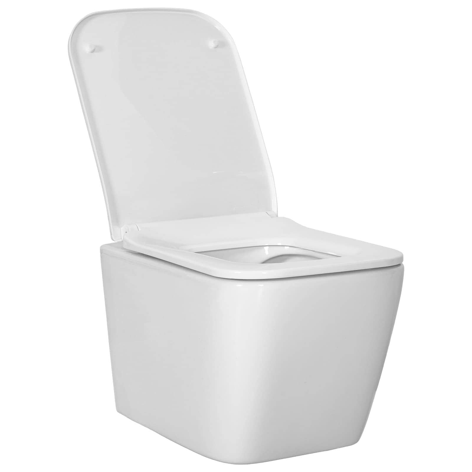 vidaXL WC da parete in ceramica, bianco