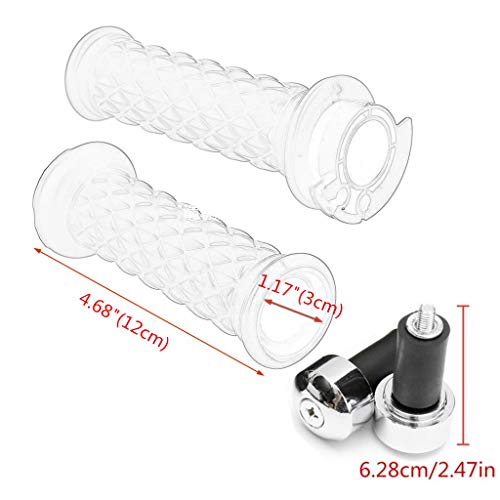 7/8 Inch Motorcycle Universal Rubber Black/Brown Handlebar Hand Grip Bar End For Cafe Racer Bobber Clubman Custom (Grip Bar End Brown) #TOP2