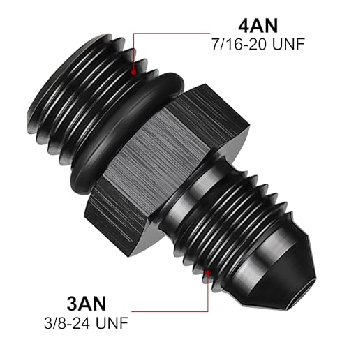 Image of EVIL ENERGY 3AN Flare to AN4 ORB Male O-Ring Fitting Adapter