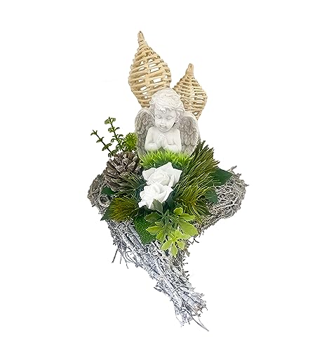 Passion MaDe Grabgesteck Grabschmuck Grabaufleger Herz Grab Friedhof...