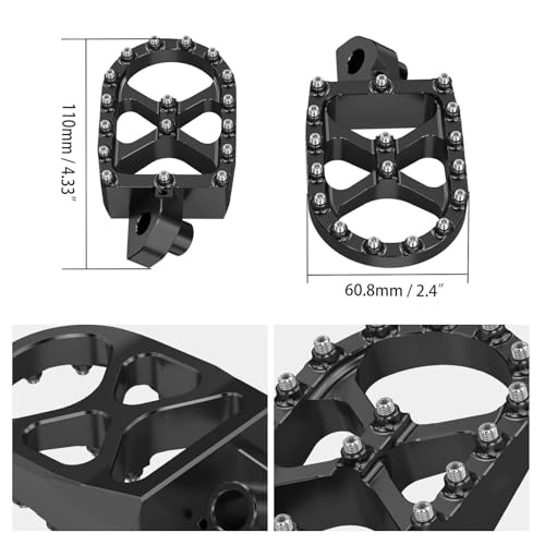 Repose-pieds de moto en alliage robuste avec supports abaissés de précision - 2